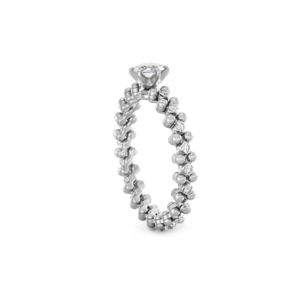 Serafino Consoli Brevetto Solitaire Multi-Size Ring (Ref: RMS SL WD 075 3M2 WG WD)