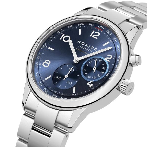 NOMOS Glashütte Club Sport Neomatik Weltzeit blau (Ref: 790)