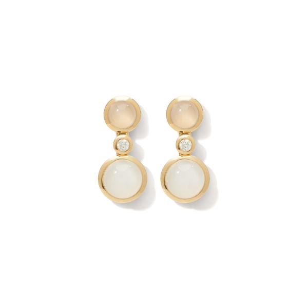 Tamara Comolli BOUTON 2 Ohrringe Cabochons Classic 'Sand'  (Ref: E-BOU-2-San-Cl-yg)