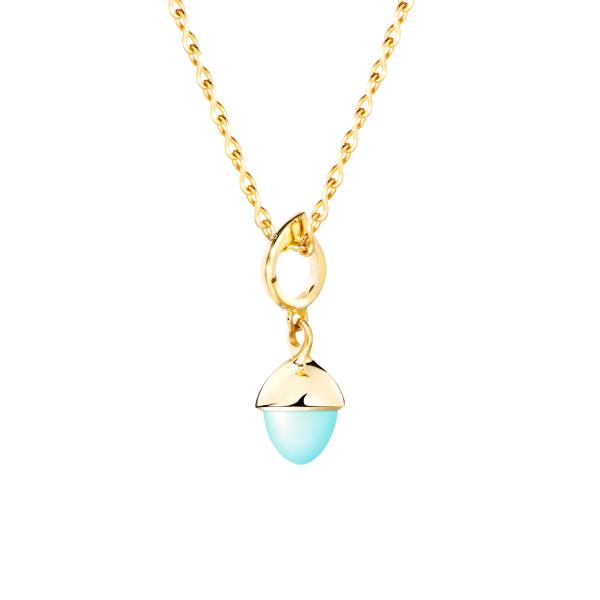 Tamara Comolli MIKADO Anhänger Flamenco Aqua Chalcedon (Ref: P-MFL-ChAq-yg)