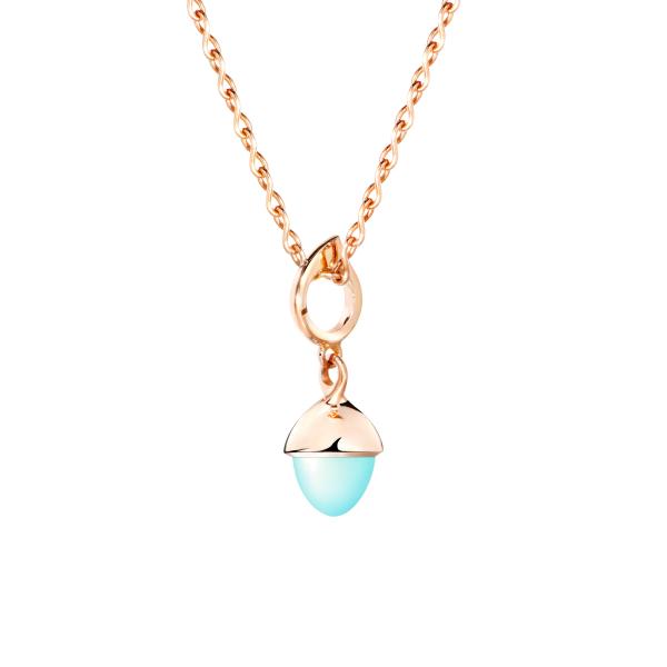 Tamara Comolli MIKADO Flamenco Anhänger Aqua Chalcedon (Ref: P-MFL-ChAq-rg)