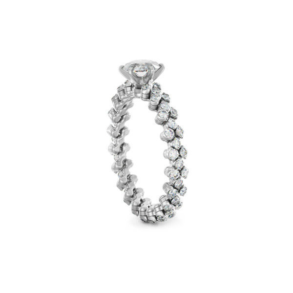 Serafino Consoli Brevetto Solitaire Multi-Size Ring (Ref: RMS SL WD 125 3F2 WG WD)