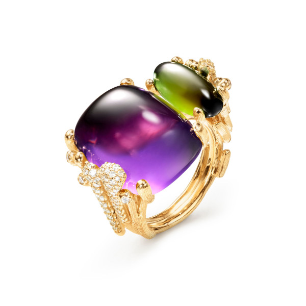 Ole Lynggaard Copenhagen BoHo Doppelring mit Pavébesatz (Ref: A3205-403)