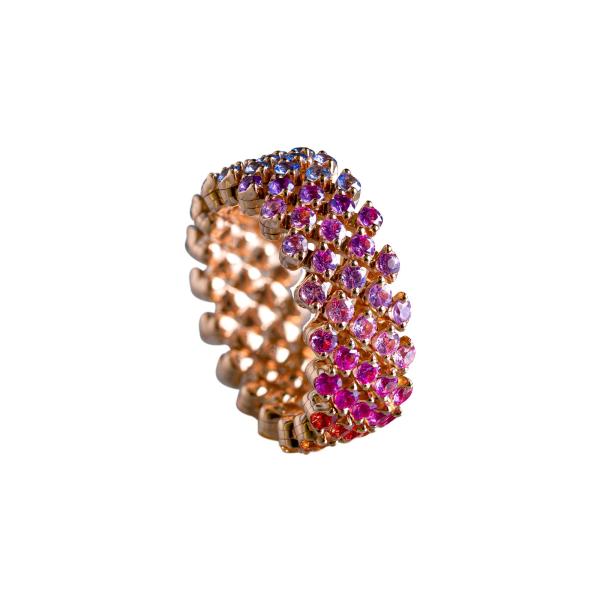 Serafino Consoli Brevetto Multi-Size Ring (Ref: RMS 5F4 RG RAINBOW)