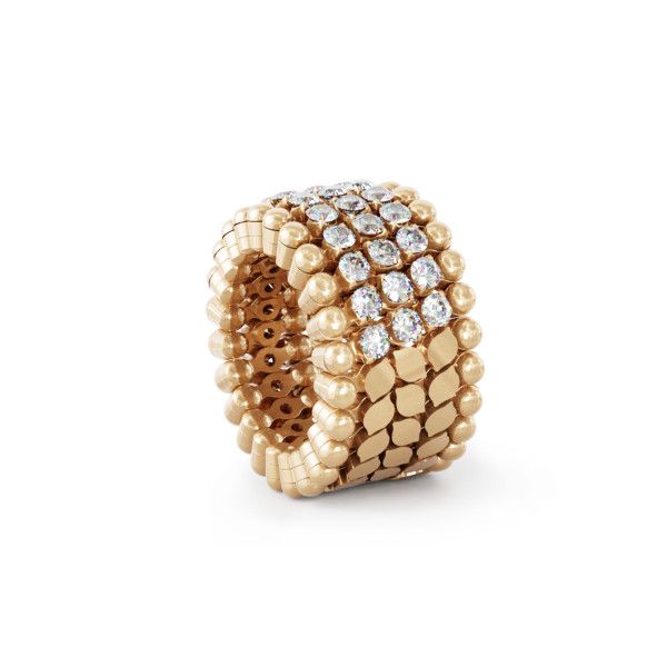 Serafino Consoli Brevetto Multi-Size Ring (Ref: S.RB 5HMI4 RG WD)