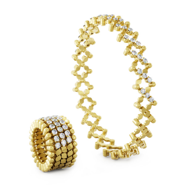 Serafino Consoli Serafino Multi-Size Ring und Armreif (Ref: S.RB 5HM4 YG WD)