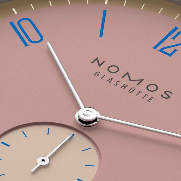 NOMOS Glashütte Tangente 38 Datum Pompadour  (Ref: 179.S15)