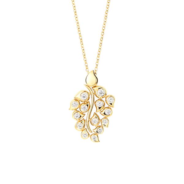 Tamara Comolli SNOWFLAKES Anhänger Leaf Classic 'Candy' (Ref: P-SF-L-ClCan-yg)