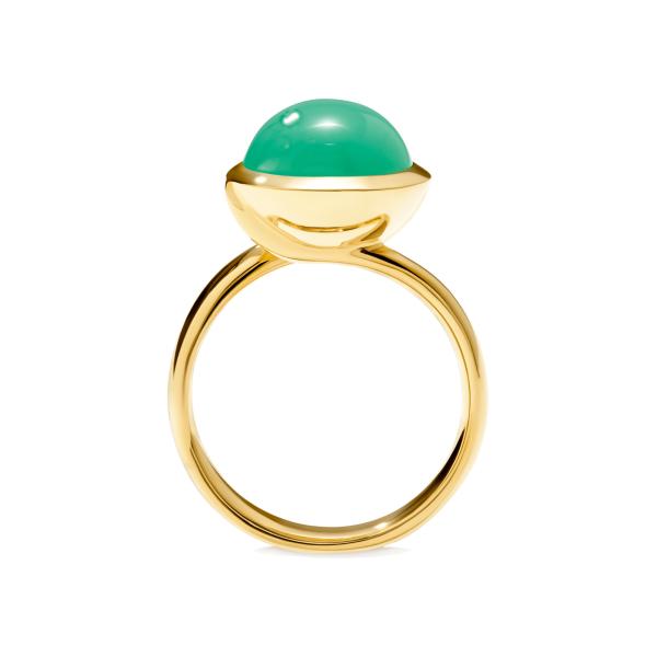 Tamara Comolli BOUTON Ring large Chrysoprase (Ref: R-BOU-l-Chry-yg)