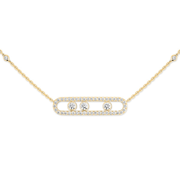 Messika Move Classique Pavé Halskette (Ref: 03994-YG)