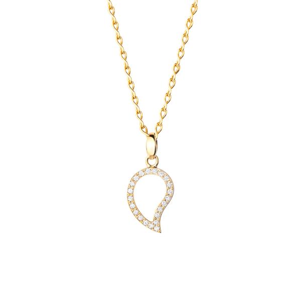 Tamara Comolli SIGNATURE Anhänger small mit Diamant Pavé  (Ref: P-Sig-s-pl-yg)