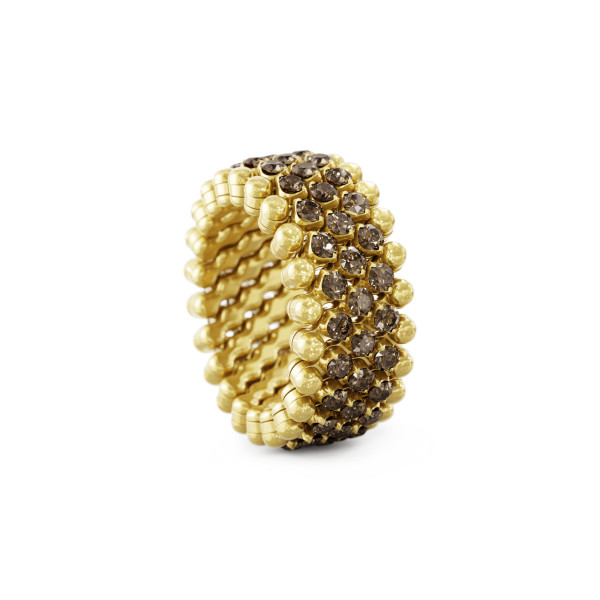 Serafino Consoli Brevetto Multi-Size Ring (Ref: RMS 5M2 YG BRD)