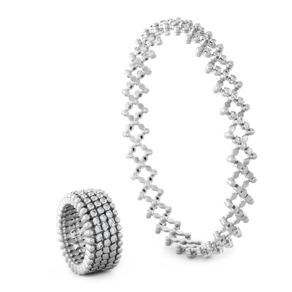 Serafino Consoli Serafino Multi-Size Ring und Armreif (Ref: S.RB 5HM2 WG WD)