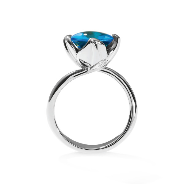 Tamara Comolli TULIP Ring Small mit Swiss Topas (Ref: R-TUL-s-ToSw-wg)