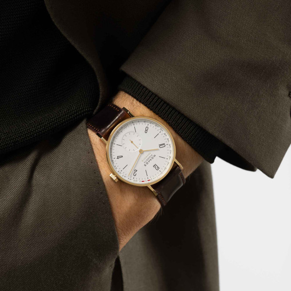 NOMOS Glashütte Tangente Gold Neomatik 38 Update Doré (Ref: 196)