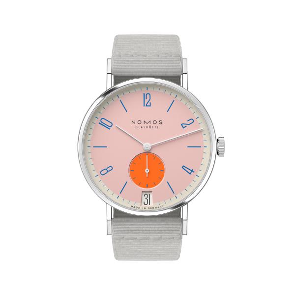 NOMOS Glashütte Tangente 38 Datum Flamingopink  (Ref: 179.S12)