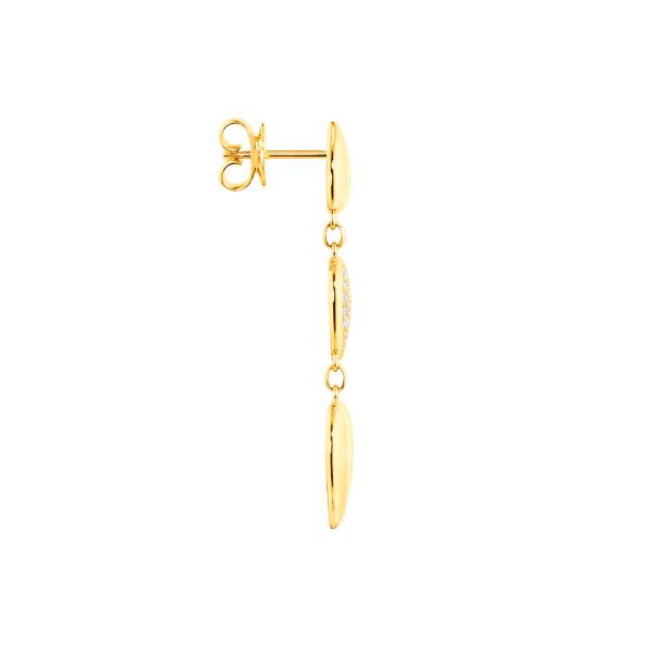 Tamara Comolli SIGNATURE Ohrringe Wave mit Diamant Pavé (Ref: E-Sig-Wave-3-p-yg)
