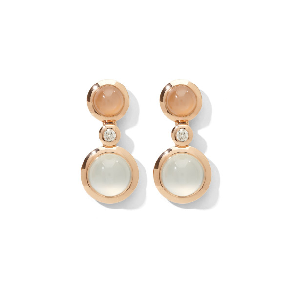 Tamara Comolli BOUTON Ohrhänger 2 Cabochons 'Camel' (Ref: E-BOU-2-Camel-Cl-rg)