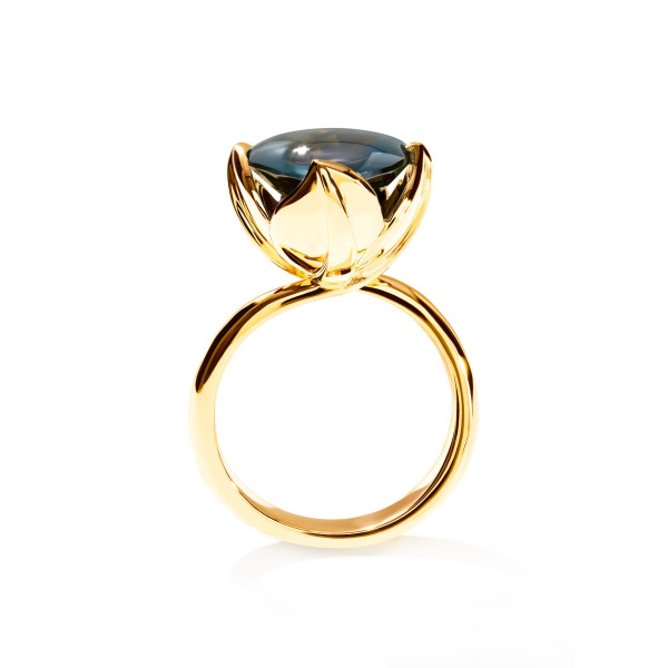 Tamara Comolli TULIP Ring Large mit London Topas (Ref: R-TUL-l-ToLo-yg)