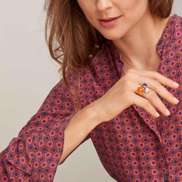 Tamara Comolli BOUTON Ring large Karneol (Ref: R-BOU-l-Carn-rg)