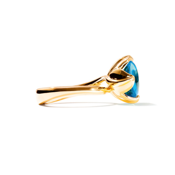 Tamara Comolli TULIP Ring Small mit Swiss Topas (Ref: R-TUL-s-ToSw-yg)