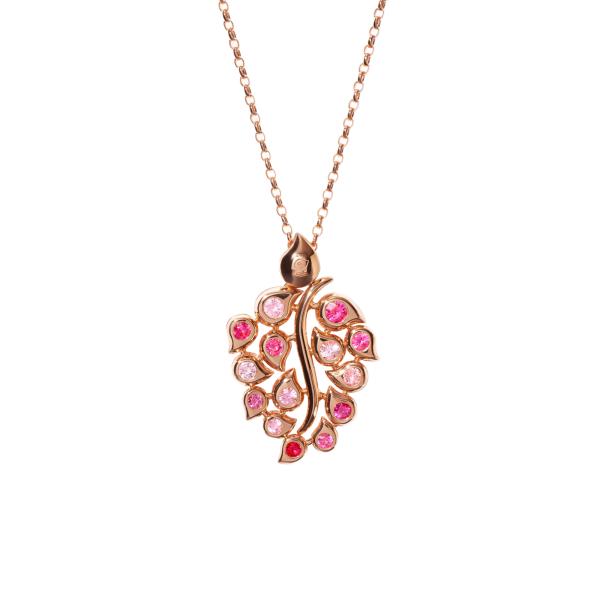 Tamara Comolli SNOWFLAKES Anhänger Rivière Classic / 'Blush'  (Ref: P-SF-L-ClBlu-rg)