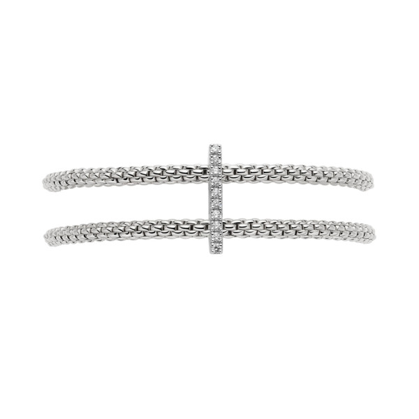 FOPE Prima doppeltes Mesh-Armband mit Diamantpavé (Ref: 74008BX_BB_B_XBX_0XS)