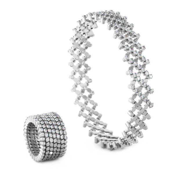 Serafino Consoli Serafino Multi-Size Ring und Armreif (Ref: S.RB 7H2 WG WD)