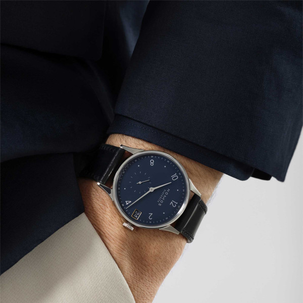NOMOS Glashütte Minimatik 39 Datum blau (Ref: 1252)