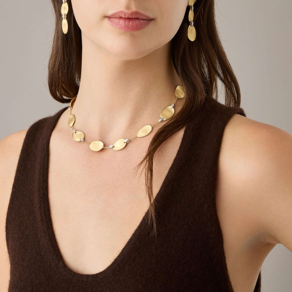 Marco Bicego Lunaria Diamonds Halskette (Ref: CB2099 B YW)
