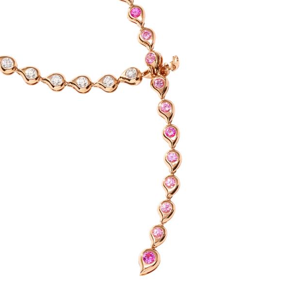 Tamara Comolli SNOWFLAKES Collier Rivière Classic 'Blush'  (Ref: C-SF-Riv-Cl-Blu-rg)