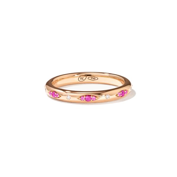 Tamara Comolli GYPSY Bandring Pavé  'Blush' (Ref: R-Gyp-B-BluP-rg)