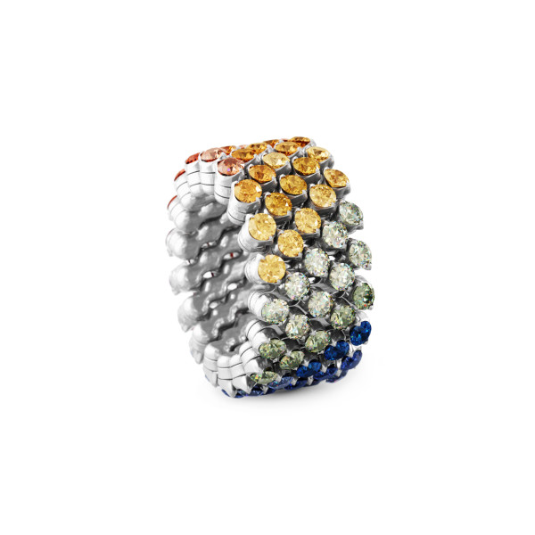 Serafino Consoli Brevetto Multi-Size Ring (Ref: RMS 5F4 WG RAINBOW)