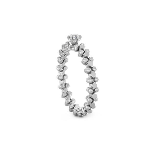 Serafino Consoli Brevetto Solitaire Multi-Size Ring (Ref: RMS SL WD 030 3N2 WG)