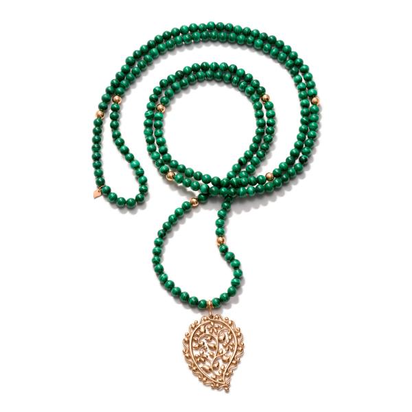 Tamara Comolli INDIA Halskette Malachite (Ref: N-IND-Mal-Dre-rg)