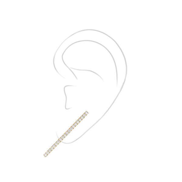 Messika Gatsby Barrette einzelner Ohrring (Ref: 07230-YG)