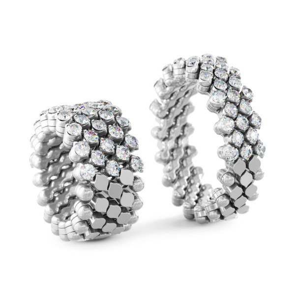 Serafino Consoli Brevetto Multi-Size Ring (Ref: RMS 5H4 WG WD)