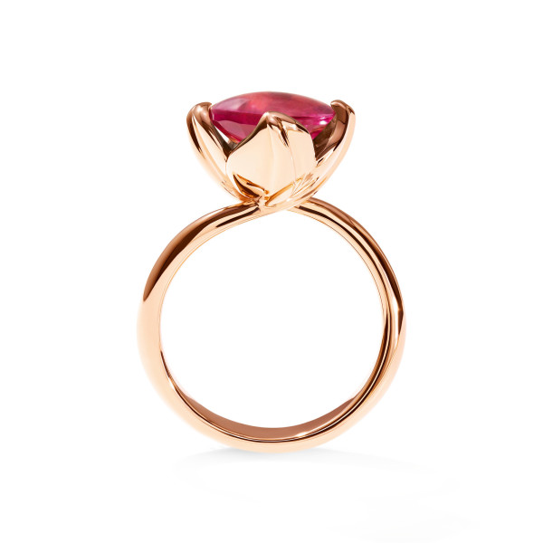 Tamara Comolli TULIP Small Ring mit rosa Turmalin (Ref: R-TUL-s-TuRo-rg)