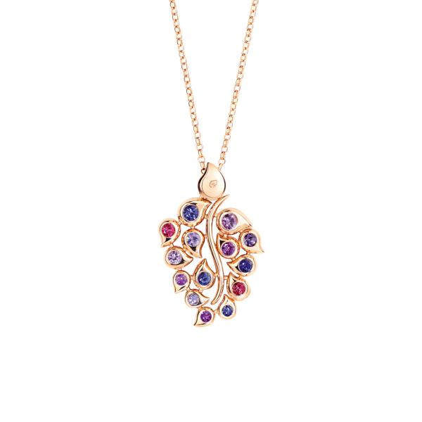 Tamara Comolli SNOWFLAKES Anhänger Leaf Classic 'Wildberry' (Ref: P-SF-L-ClWB-rg)