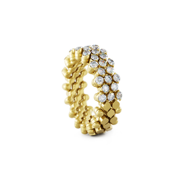 Serafino Consoli Brevetto Multi-Size Ring (Ref: RMS 5H7 YG WD)