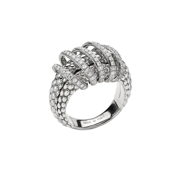 FOPE Solo Ring mit Diamanten ausgefaßt (Ref: 65106AX_PB_B_XBX_140)