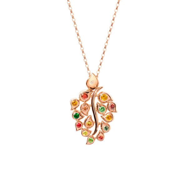 Tamara Comolli SNOWFLAKES Leaf Anhänger 'Indian Summer' (Ref: P-SF-L-ClIS-rg)