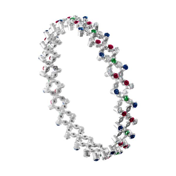 Serafino Consoli Brevetto Multi-Size Ring und Armband (Ref: S.RB 5FI4 WG WD MC)