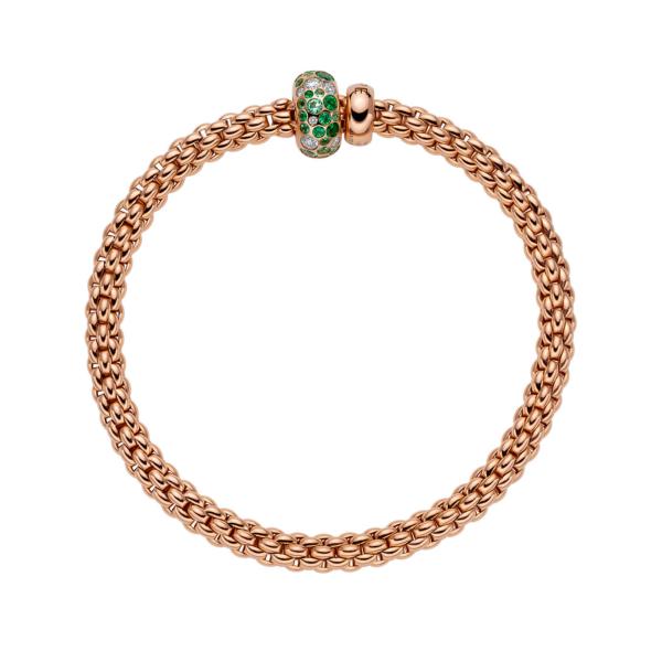 FOPE Solo Flex'it Armband mit Diamanten und Smaragden (Ref: 61206BX_P6_R_RRX_0XS)