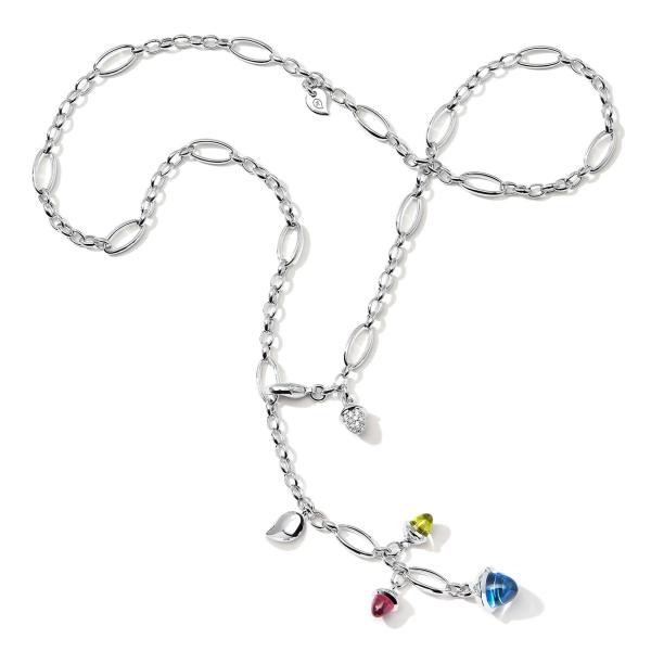 Tamara Comolli MIKADO Collier Delicate Candy mit Diamond Pavé  (Ref: N-M-Del51-Can-p-wg)