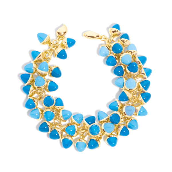 Tamara Comolli MIKADO Flamenco Armband 'Türkis' (Ref: B-MFL-Tur-yg)