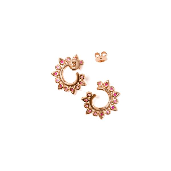 Tamara Comolli GYPSY Ohrringe Creole Sun 'Blush' (Ref: E-Gyp-HoSun-Blu-rg)
