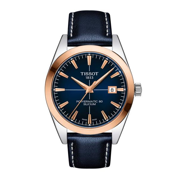 Tissot Gentleman Powermatic 80 Silicium 18K Goldlünette (Ref: T927.407.46.041.00)