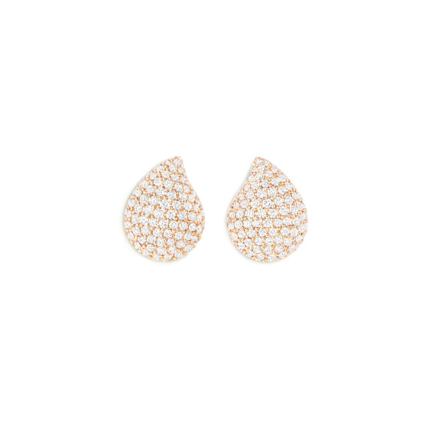 Tamara Comolli SIGNATURE Large Ohrringe mit Diamant Pavé (Ref: E-Sig-l-p-rg)