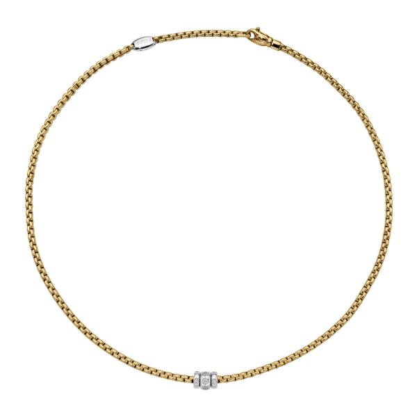 FOPE Eka Halskette mit Diamanten in Rautenfassung (Ref: 73101C3_PB_G_BBB_043)